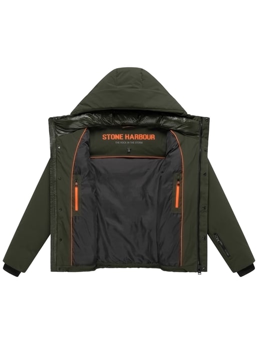 Chaqueta acolchada Stone Harbour Nerioo hombre – a la cadera con capucha - Image 4