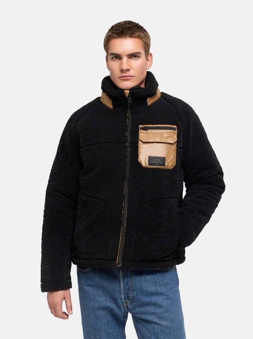 Chaqueta de borrego Stone Harbour Sorees hombre – cazadora sherpa con forro acolchado - Image 5