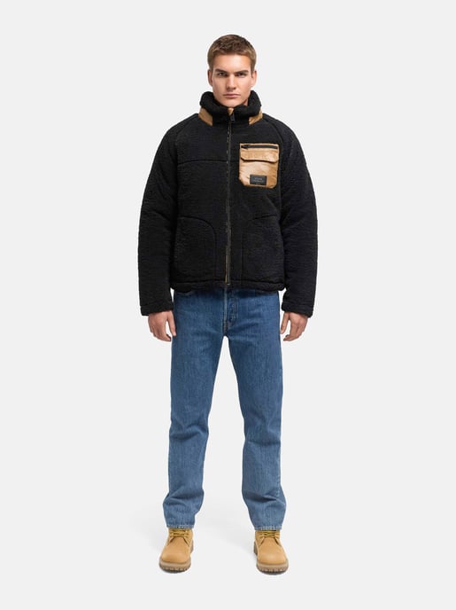 Chaqueta de borrego Stone Harbour Sorees hombre – cazadora sherpa con forro acolchado - Image 6