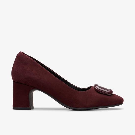 Fernie Trim Merlot Suede Zapatos - Image 1