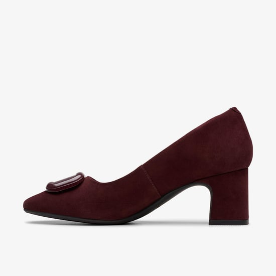Fernie Trim Merlot Suede Zapatos - Image 2