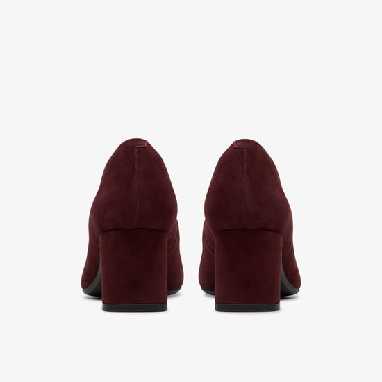 Fernie Trim Merlot Suede Zapatos - Image 5