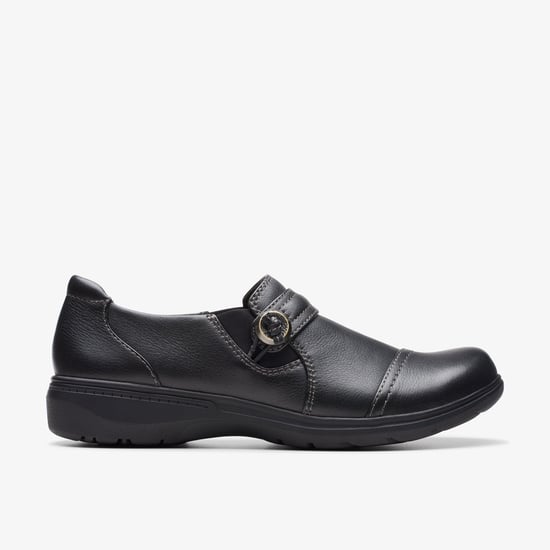 Carleigh Pearl Black Leather Zapatos - Image 1