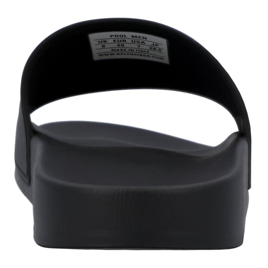 Balenciaga Logo Band Rubber Slide Black - Image 3