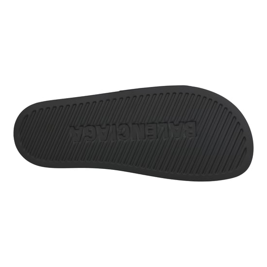 Balenciaga Logo Band Rubber Slide Black - Image 4