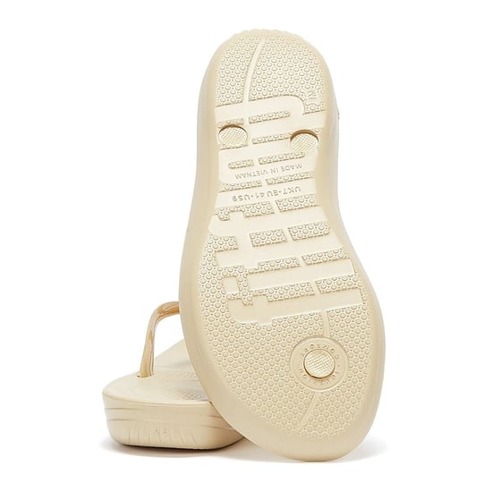Fitflop IQushion Ergonomic Womens Gold Flip Flops - Image 4