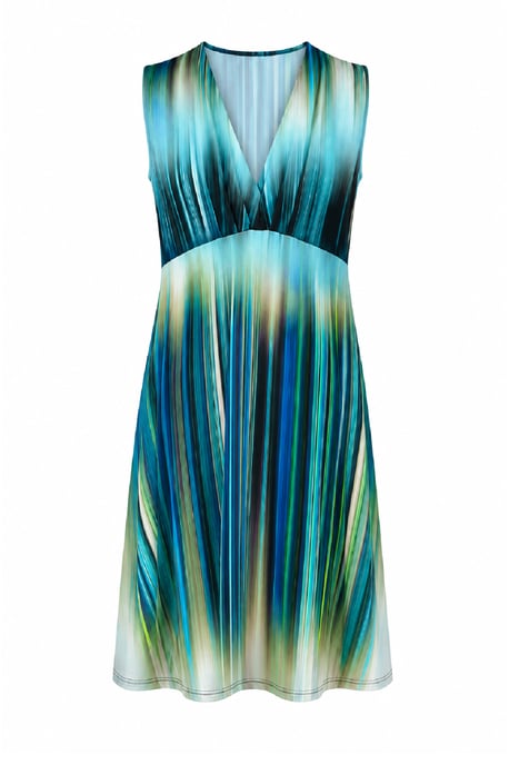 Vestido de corte imperio con rayas de acuarela - Image 4