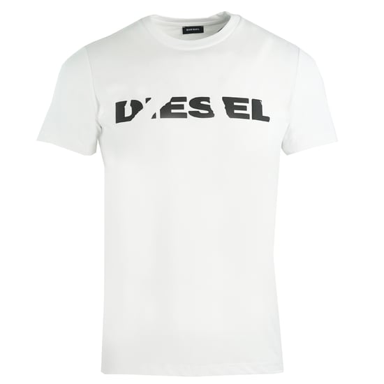 Diesel T-Diego-Brok camiseta blanca con logo rasgado - Image 1