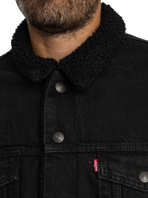 Levi's Chaqueta Sherpa De Corte Relajado, Negro - Image 4