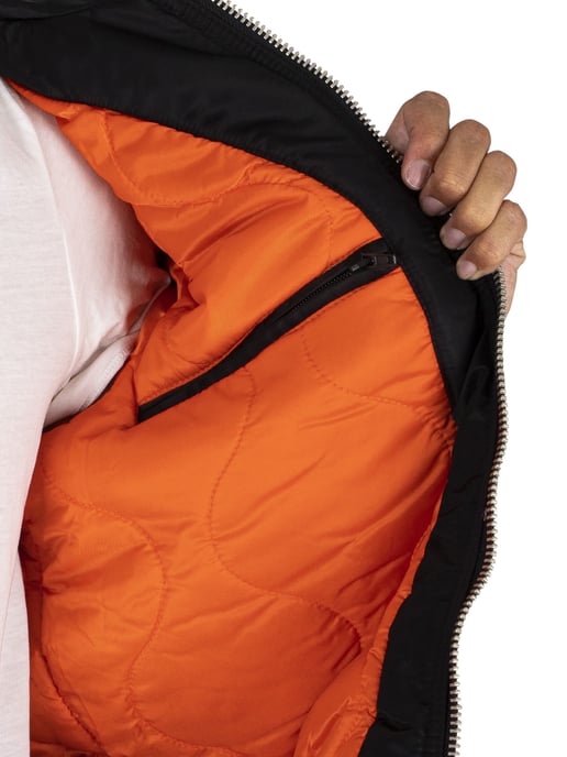 Schott Chaqueta De Bombardero Con Insignia Extraíble, Negro - Image 6