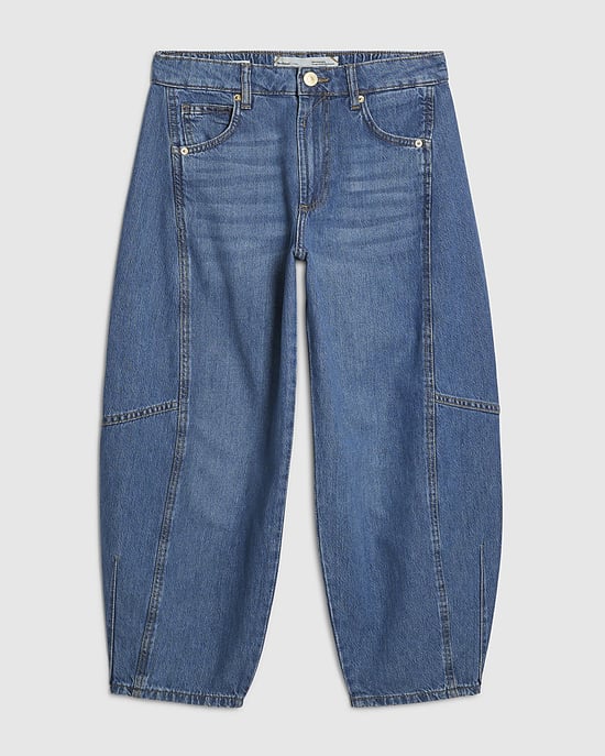 River Island Vaqueros de mujer de pierna Barrel Petite Azul Soft - Image 3