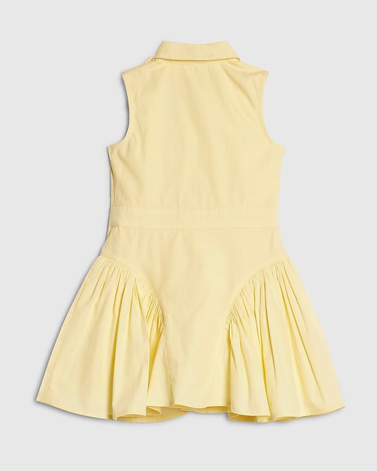 River Island Vestido camisero mini para niña amarillo con flor 3D sin mangas - Image 2