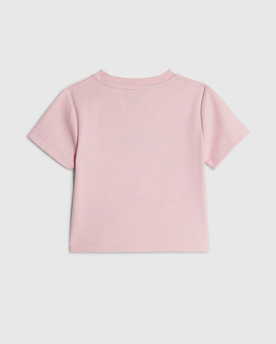 River Island Camiseta de niña Rosa L'amour Rosette Cuello redondo - Image 4