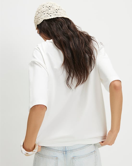 River Island Camiseta de mujer Blanca de algodón con gráfico Cannes - Image 3