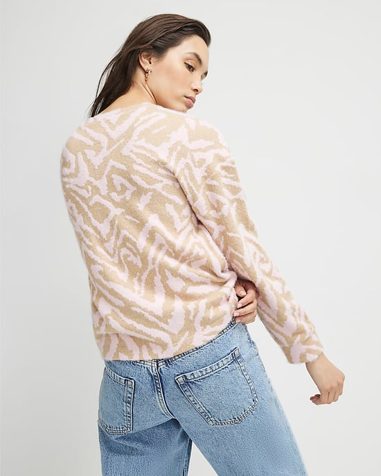 River Island Top de mujer Rosa Manga larga Estampado de cebra Suave - Image 3