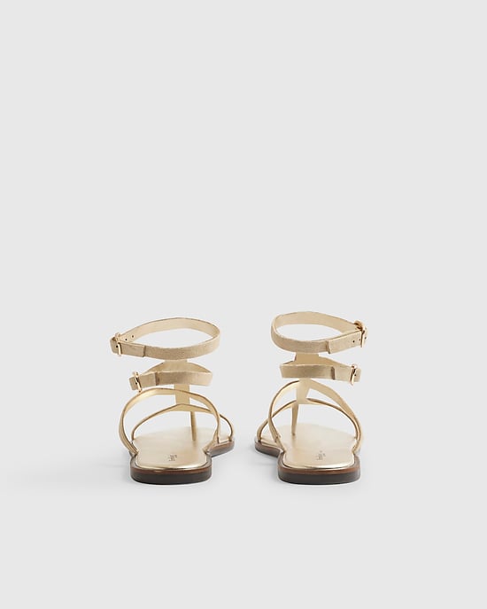 River Island Sandalias de gladiador para mujer Beige con adornos de piedras - Image 2