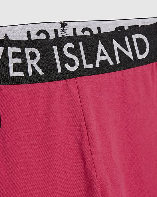 River Island Conjunto de camiseta y leggings para niña Rosa RI con raya lateral 2 piezas - Image 3