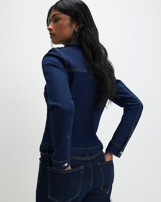 River Island Chaqueta vaquera de mujer Azul Entallada Con cuello Vaquera - Image 3
