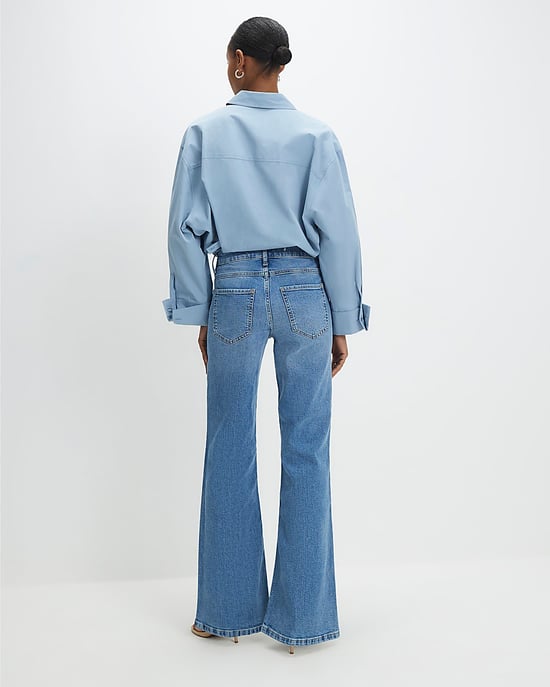 River Island Vaqueros de Mujer Acampanados Azules Tiro Alto Relaxed - Image 3