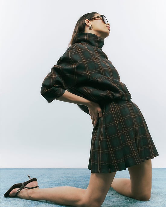 River Island Minifalda de mujer Marrón Plisada de cuadros - Image 4