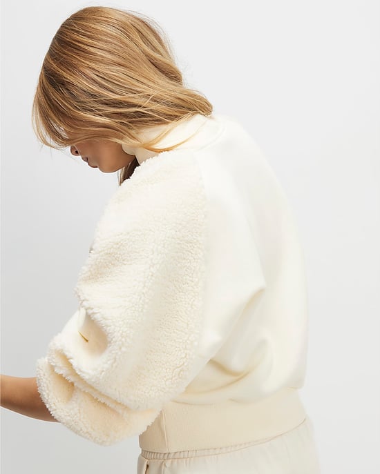 River Island Sudadera de mujer Crema Manga larga Detalle de borreguito - Image 3