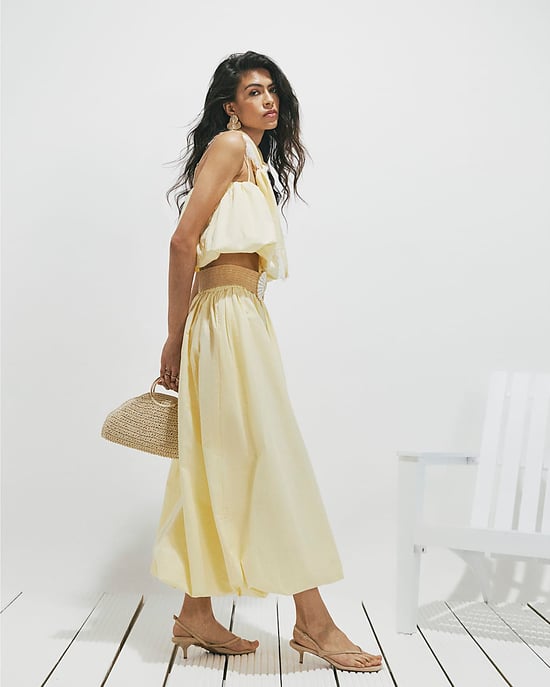 River Island Falda maxi de mujer Amarilla de popelina con bajo abullonado - Image 2