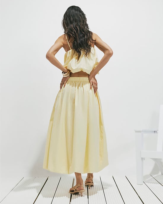 River Island Falda maxi de mujer Amarilla de popelina con bajo abullonado - Image 3