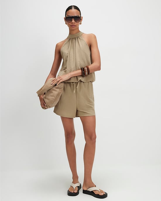 River Island Shorts de mujer caqui con cordón - Image 2