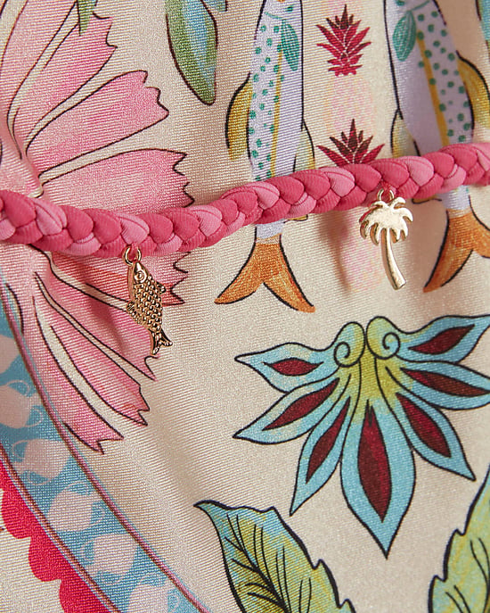 River Island Bañador para niña Rosa Estampado de palmeras Cuello redondo - Image 2