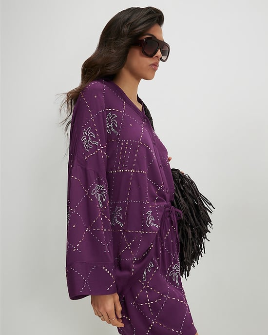 River Island Camisa de mujer Morada con palmeras adornadas - Image 2