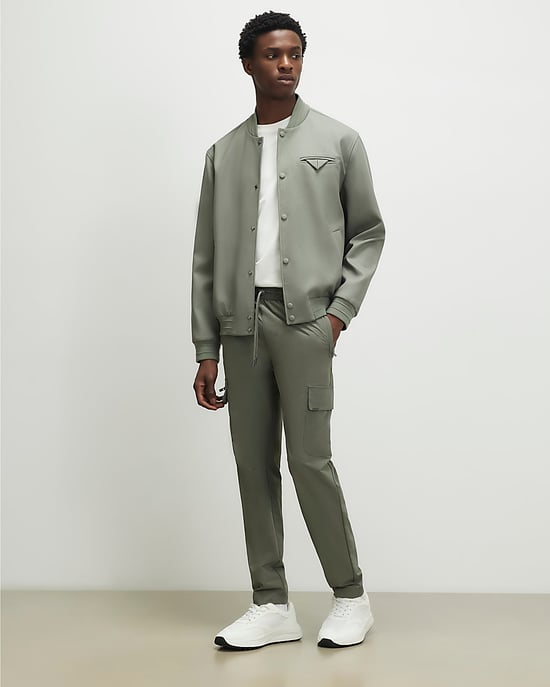 River Island Pantalón cargo de hombre Verde Skinny Fit con cordón - Image 2
