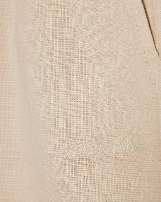 River Island Pantalón beige para niño Mini de cintura elástica con cordón - Image 3
