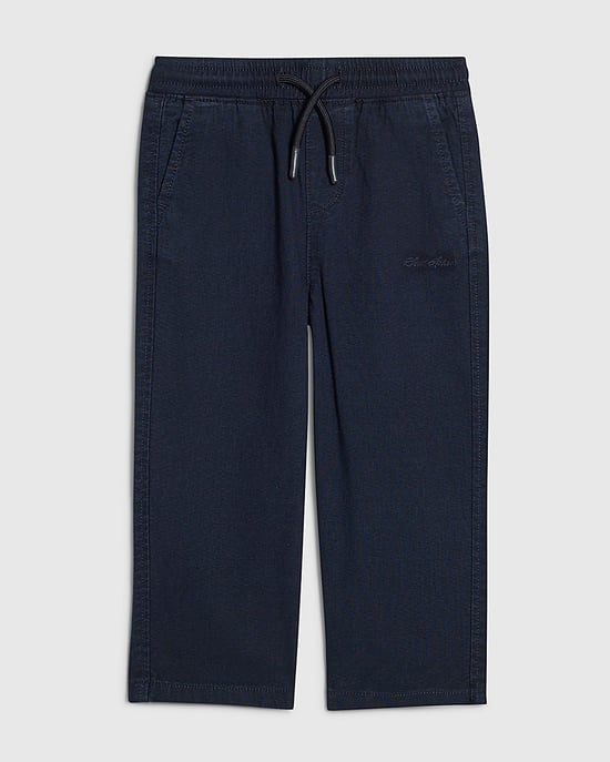 River Island Pantalones Mini para niño azul marino con cintura de cordón y de tirar - Image 1