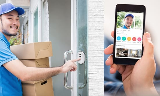 Wireless Smart Camera Doorbell Black - Image 2
