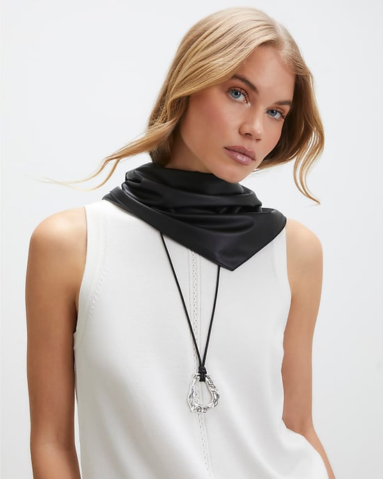 River Island Bufanda de mujer Negra de piel sintética Multiuso - Image 2