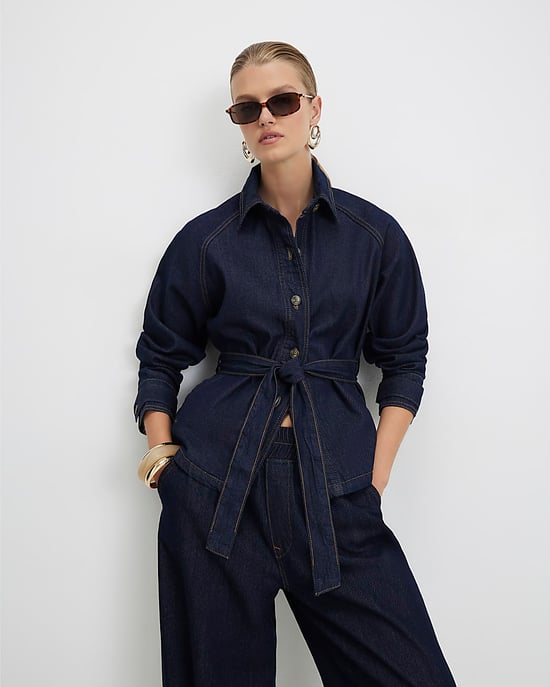 River Island Chaqueta trench de mujer Azul Denim Corta - Image 1