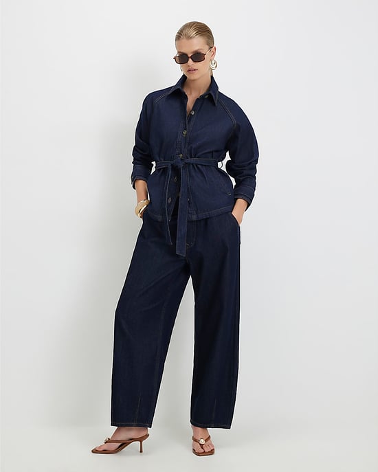 River Island Chaqueta trench de mujer Azul Denim Corta - Image 2