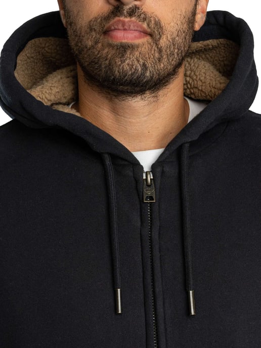 Superdry Sudadera Con Capucha Y Cremallera Con Forro De Borrego, Azul - Image 5