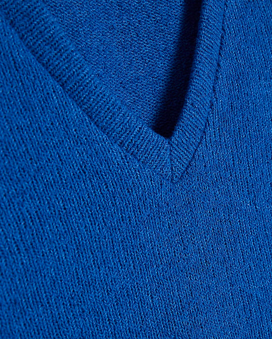 River Island Túnica de mujer Azul de punto Cuello de pico de punto Sin mangas - Image 5