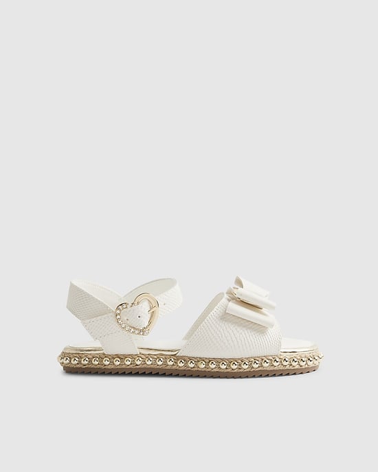 River Island Sandalias para niña Blancas Serpiente Lazo Alpargata - Image 2
