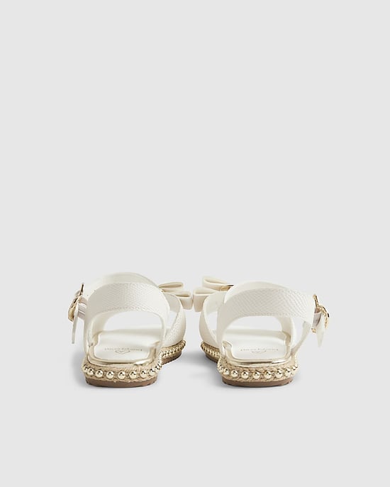 River Island Sandalias para niña Blancas Serpiente Lazo Alpargata - Image 3
