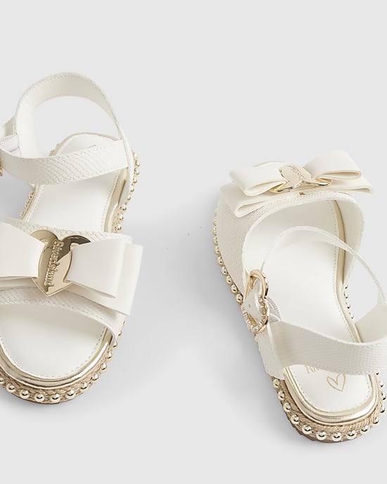 River Island Sandalias para niña Blancas Serpiente Lazo Alpargata - Image 5