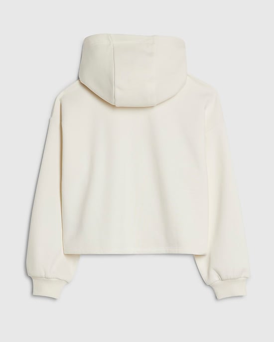 River Island Sudadera con capucha para niña Crema Adornada Manga larga - Image 2