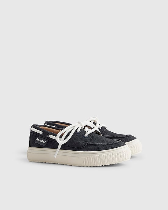 River Island náuticos mini para niño azul marino con cordones y suela plana - Image 1
