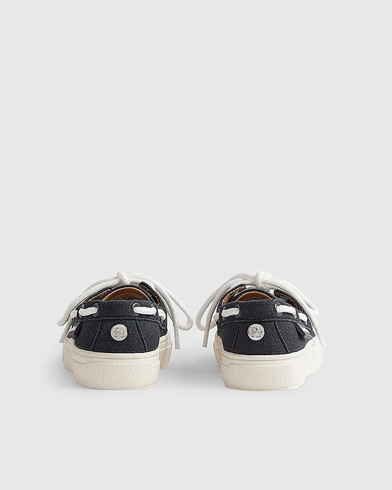 River Island náuticos mini para niño azul marino con cordones y suela plana - Image 3