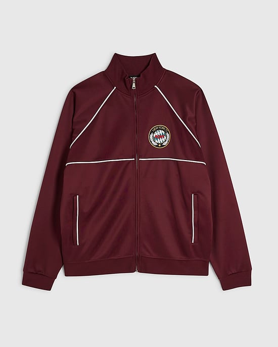River Island Chaqueta de chándal para hombre Roja Pony de corte Regular Fit de tricot - Image 5