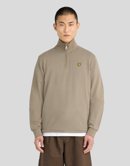 Lyle & Scott Sudadera Loopback con cremallera de 1/4 - Image 1