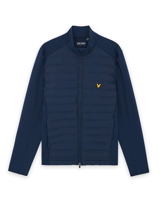 Lyle & Scott Chaqueta de golf híbrida acolchada con cremallera completa - Image 5
