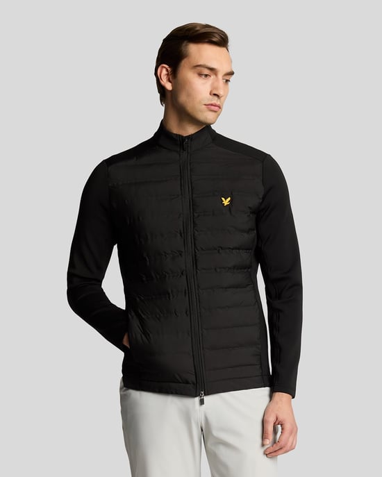 Chaqueta de golf híbrida acolchada con cremallera completa - Image 1