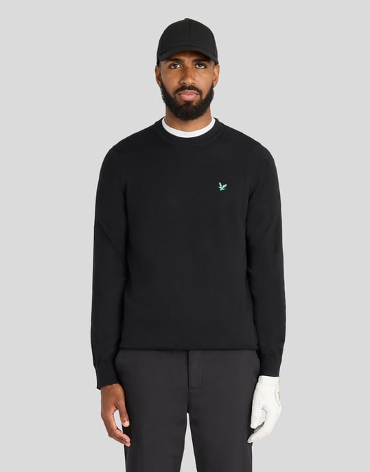 Golf Polyblend Jersey de cuello redondo - Image 1